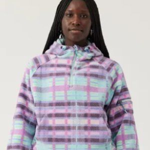 Outdoor Voices PrimoFleece 1/4 Zip Hoodie Picnic Plaid